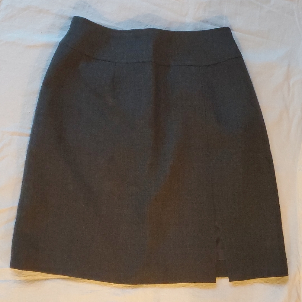 Elegant Gray Wool Women's Mini Skirt